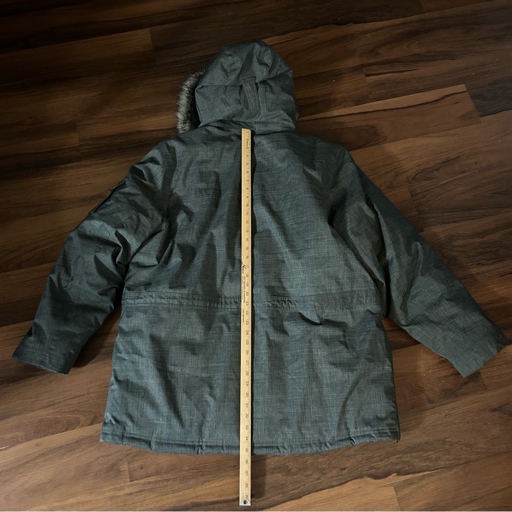 LL Bean Mens Baxter State Hooded Parka Coat Down Jacket Size XXL Reg Charcoal - Picture 12 of 16